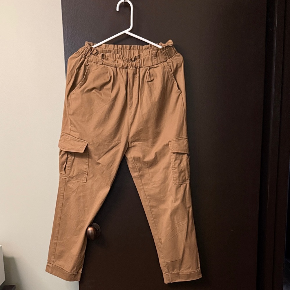 Sans Souci Camel Casual  Cargo Pants- women